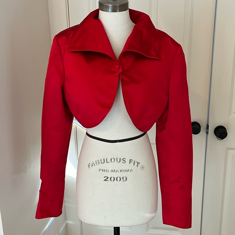 Escada Couture red Bolero jacket, rare